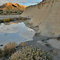 Colorado National Monument at Sunrise Reflected in Bentonite Pool